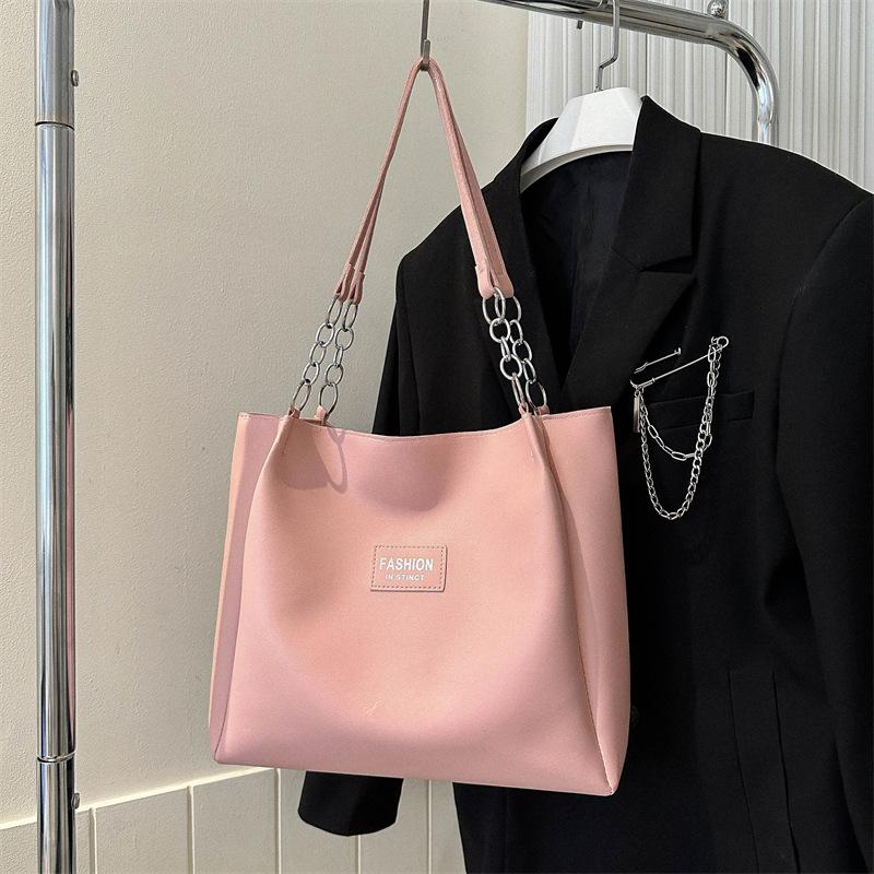 College Students Class Tote Bag Women's Versatile New Trendy Shoulder Bag Large Capacity Fashion Commuter Bag