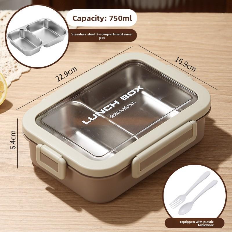 Microwave Safe Lunch Box With Dividers For Office Workers And Students In Nordic Style