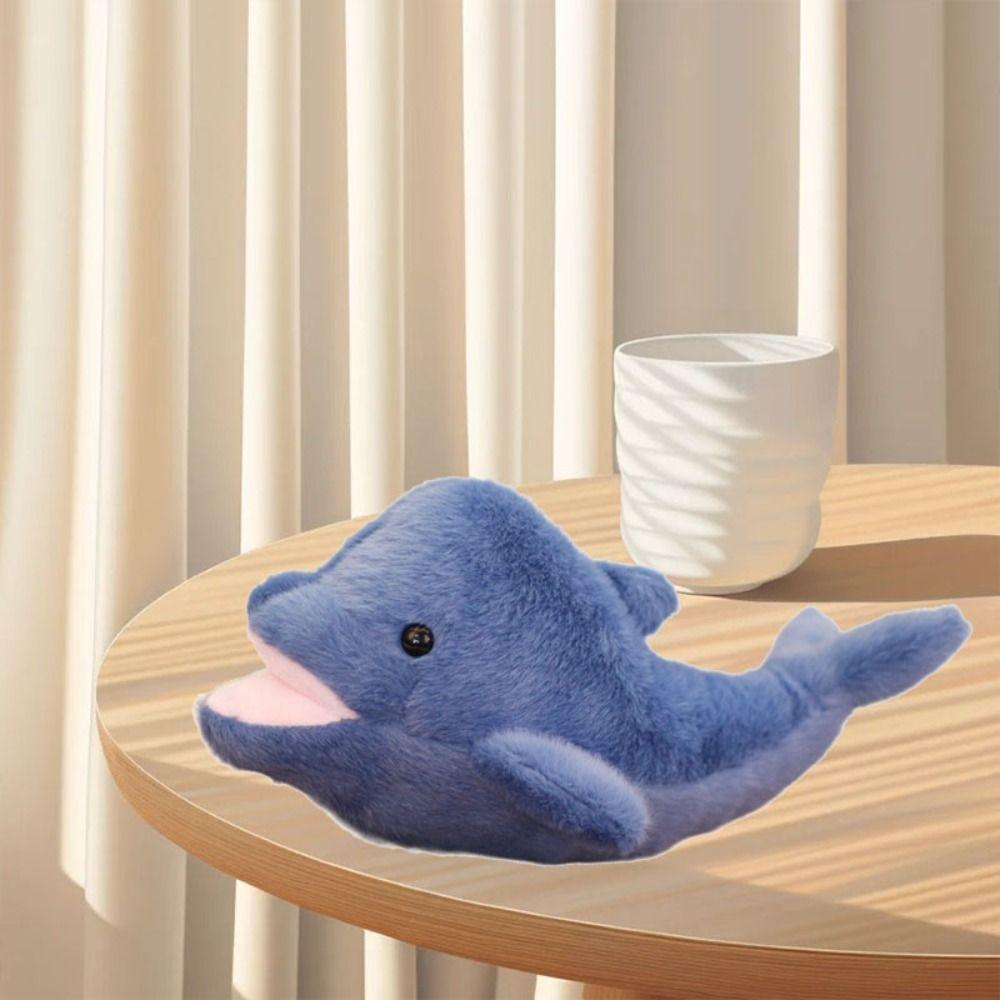 Fluffy Marine Animal Doll Soft Plush Stuffed Whale Toys Simulation Dolphin Plush Toy  Home Decor