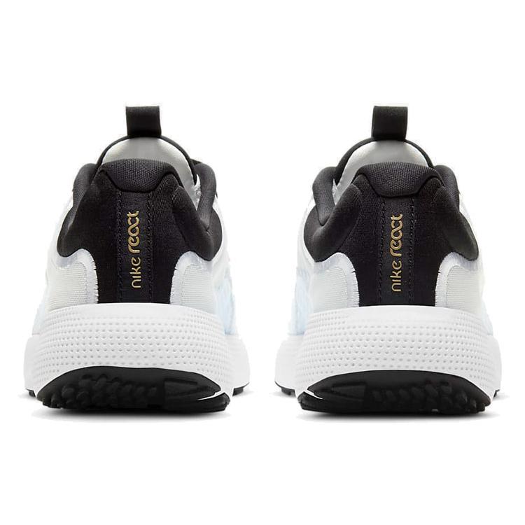 Nike Womens React Escape Run 'Summit White Gold' (women's sizes) Summit White / Football Grey / Black / Metallic Gold Coin Running Shoes