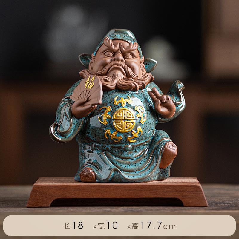 Zhong Kui ceramic sculpture Zen home porch office desktop Chinese decoration modern arts and crafts fortune
