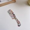 European & American Fashion Marble Texture Acetate Hair Comb - Large Handle, Anti-Static