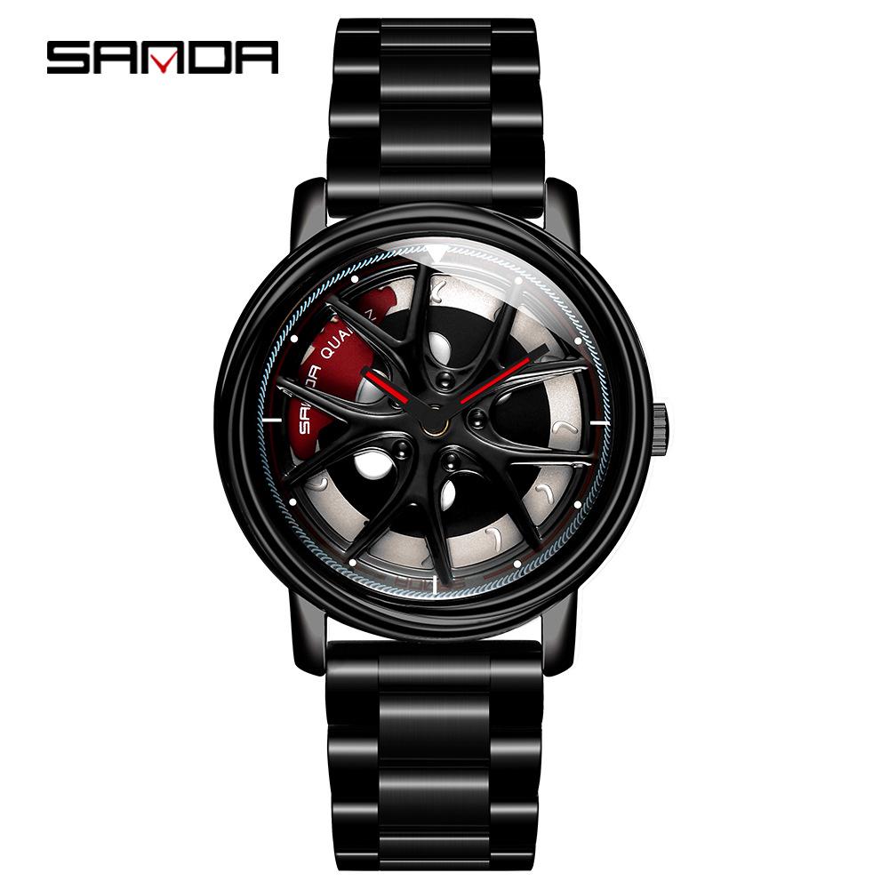 Sanda Meilleure Vente 1088 Montre pour Adolescent: Personnalisé, Cadran Rotatif 3D, Tendance, Quartz Étanche.