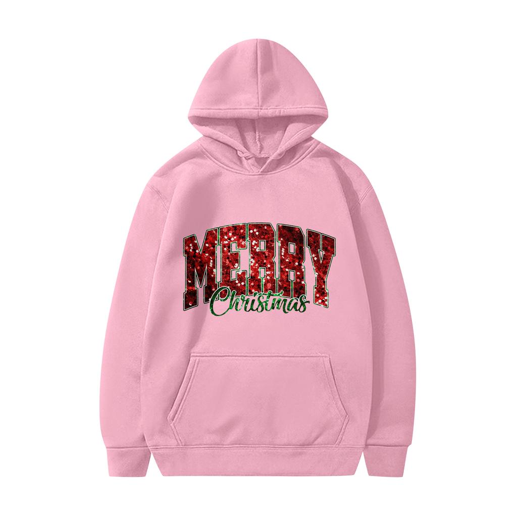 Women's Christmas  Hoodie Funny Cute Christmas Holiday Sweatshirt Pullover