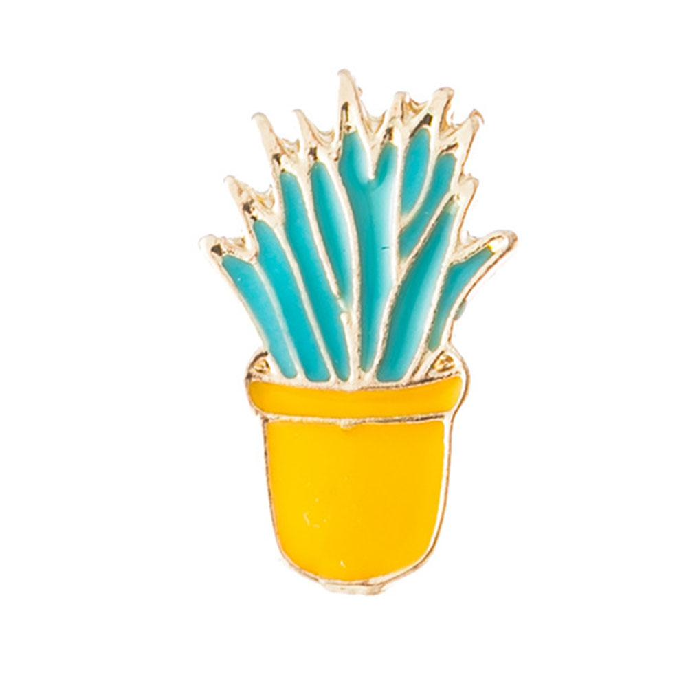 Cute Cactus Plant Pin Enamel Brooch Sweater Accessories Bag Badge Wedding Banquet Jewelry
