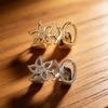 Glossy Finish Double Hollow Flower Grillz Silver Irregular Shape Tooth Grills Teeth Grillz  Party