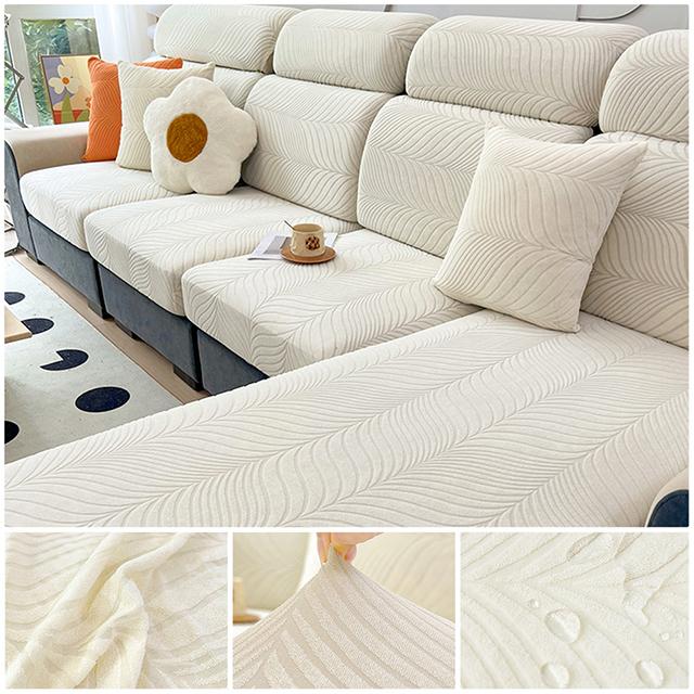 Waterproof Sofa Cover Elastic Jacquard Sofa Seat Cushion Cover Anti-dust Removable Sofa Cushion Protector Couch Slipcovers