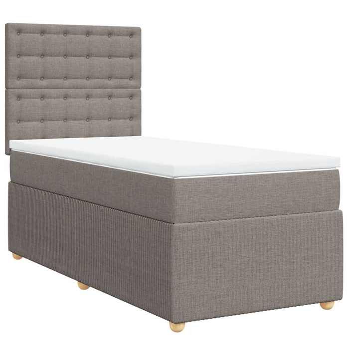 Maison Exclusive - Sommier à lattes de lit avec matelas Taupe 100x200 cm Tissu
