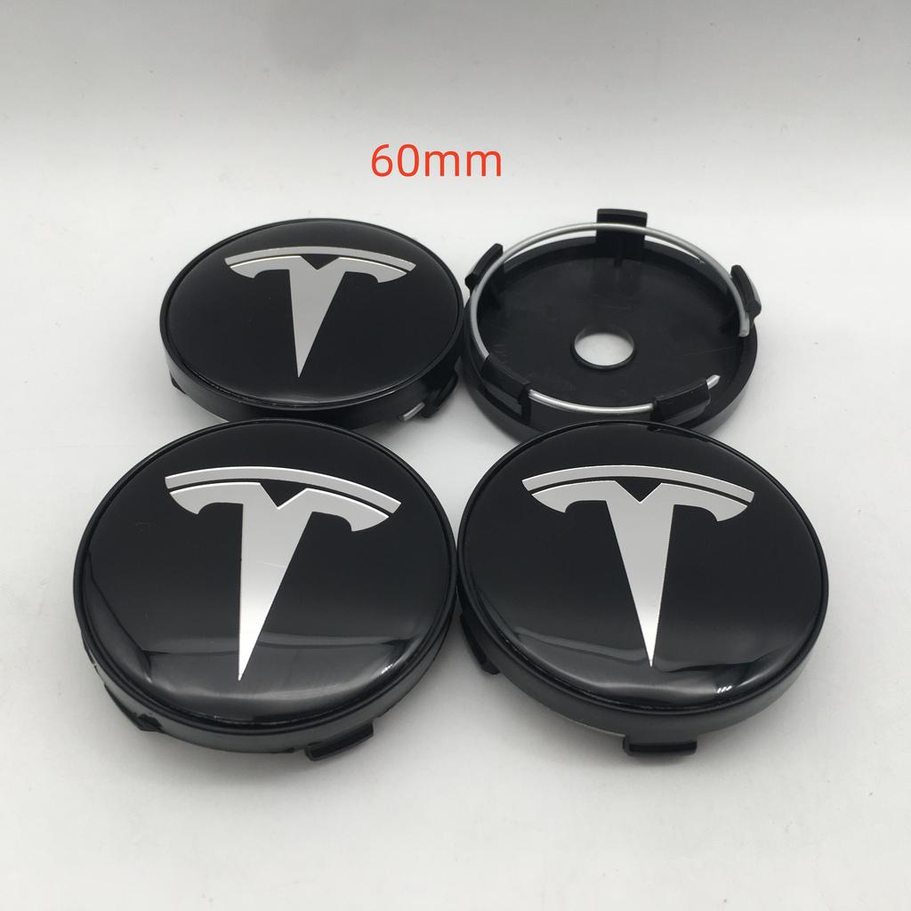 AAAIK1 20pcs 56mm 60mm 68mm For Tesla Model 3 Model Y Model S X Car emblem Wheel hub Center Cap Badge covers Decals Styling accessories