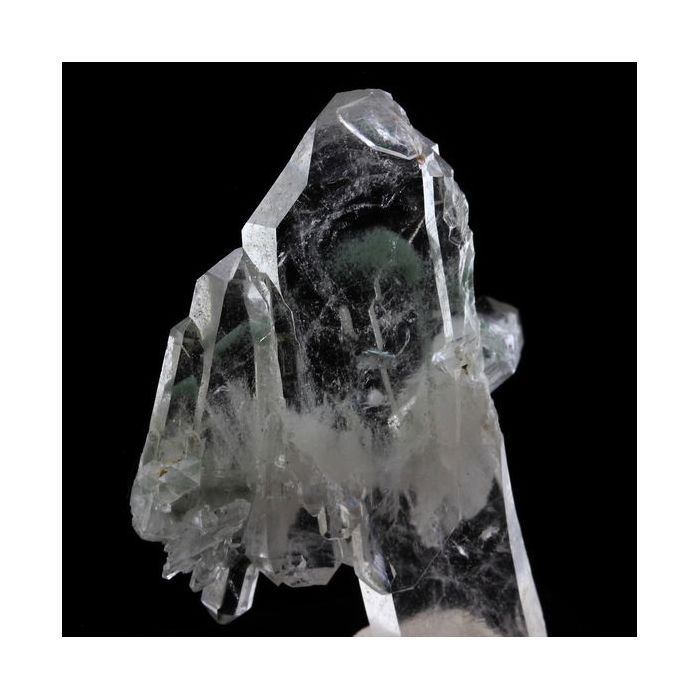 Pierres et Minéraux. Quartz à Ame (faden quartz). 64.0 ct. Freney d'Oisans, Bourg d'Oisans, France.