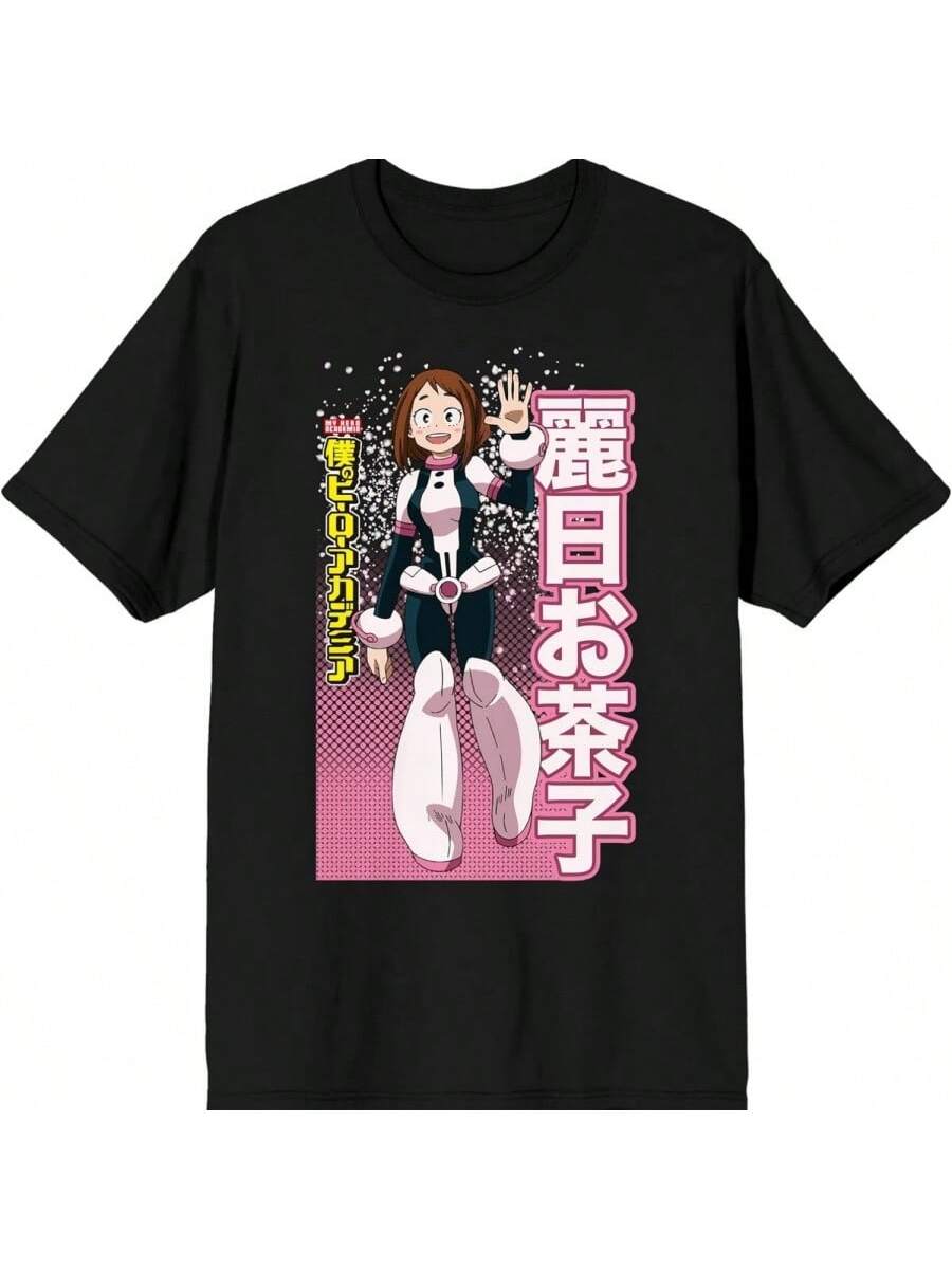 

Bioworld My Hero Academias Character Ochaco Uraraka Men s Black Graphic Tee XXXXXL чёрный