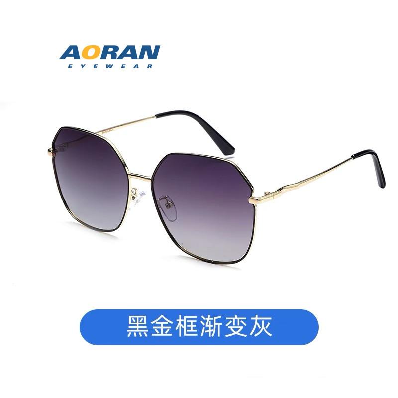 

2026New anti-UV sunglasses for women with round faces, fashionable street style, large frame, slimming polarized glasses, women s sunglasses Black gold frame with gra