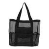 Beach Mesh Bag Large Capacity Lightweight Portable Beach Shoulder Handbag for Travel Shopping Camping Pool