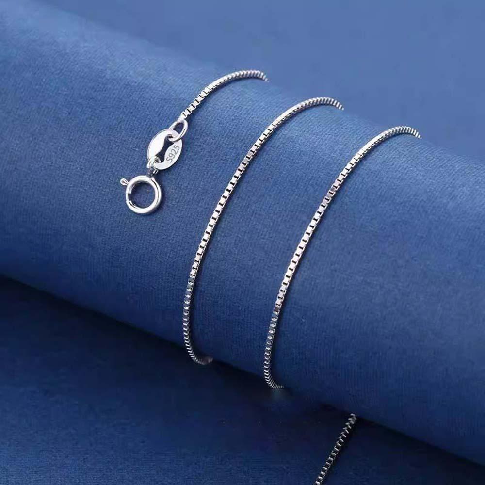 925 Silver Stacked Silver Necklace Zinc Zinc Alloy Collarbone Chain Elegant Glitter Choker Necklace  Bride