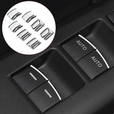 For Honda Civic 2016 - 2026 Civic150 CRV Prado150 Fit HEV Window Lift Button Sequin Trim Chrome Sticker Interior Accessories
