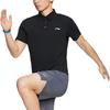Li Ning Fitness Series Polo Shirts Men's Black Polo Collar Moderate Straight Fit APLT127-1