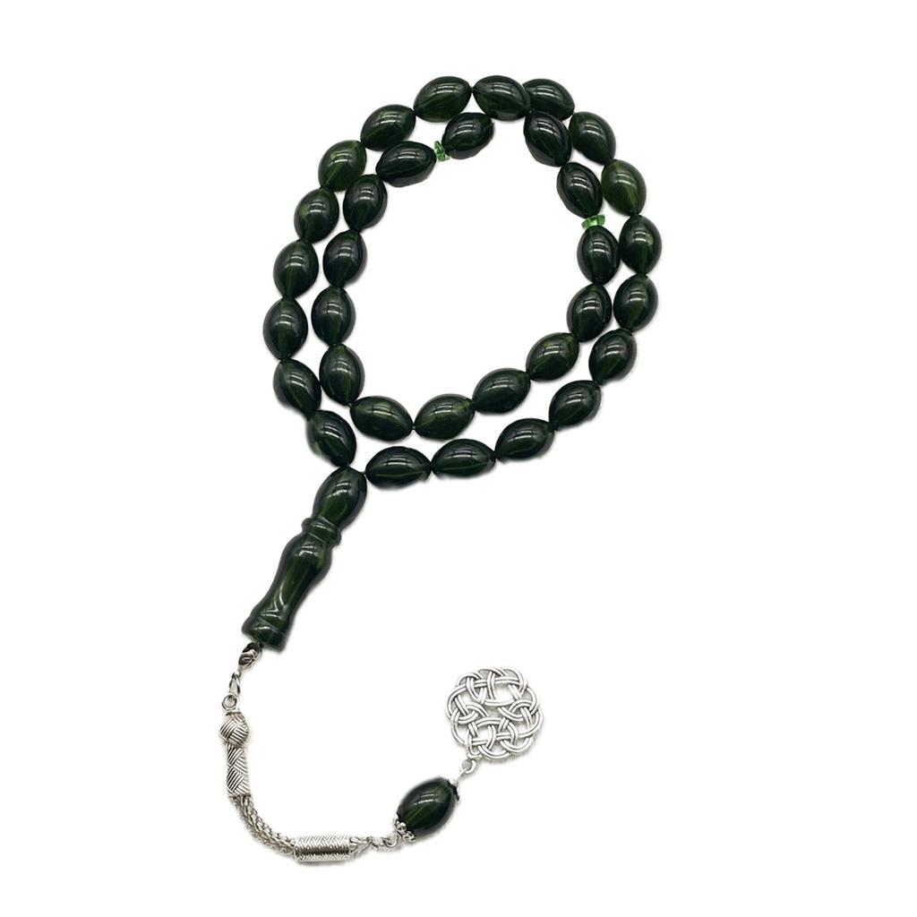 Acrylic Muslims Prayer Beads Oval Ergonomic Design Rosary Bracelet For Daily Worship And Meditation Comfortable Grip