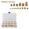 300pcs Threaded Inserts M2 M2.5 M3 M4 M5 M6 1/4-20 Insert Nuts Brass Threaded Bushing