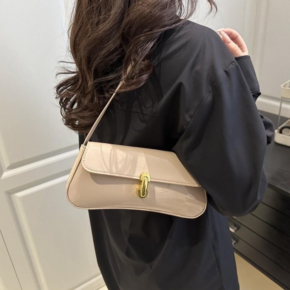 PU Vintage Underarm Bag Flap Decor Handbag New Tote Bag  Party