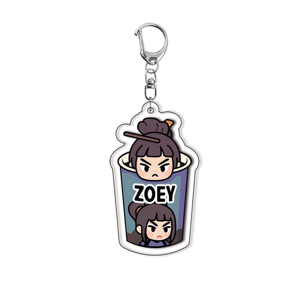 Group Acrylic Double-Sided Keychain Anime Peripheral Backpack Pendant
