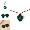 Coraline und die geheime Tür Schmuckset mit geometrischen Ohrringen und Jade-Anhänger für Damen
