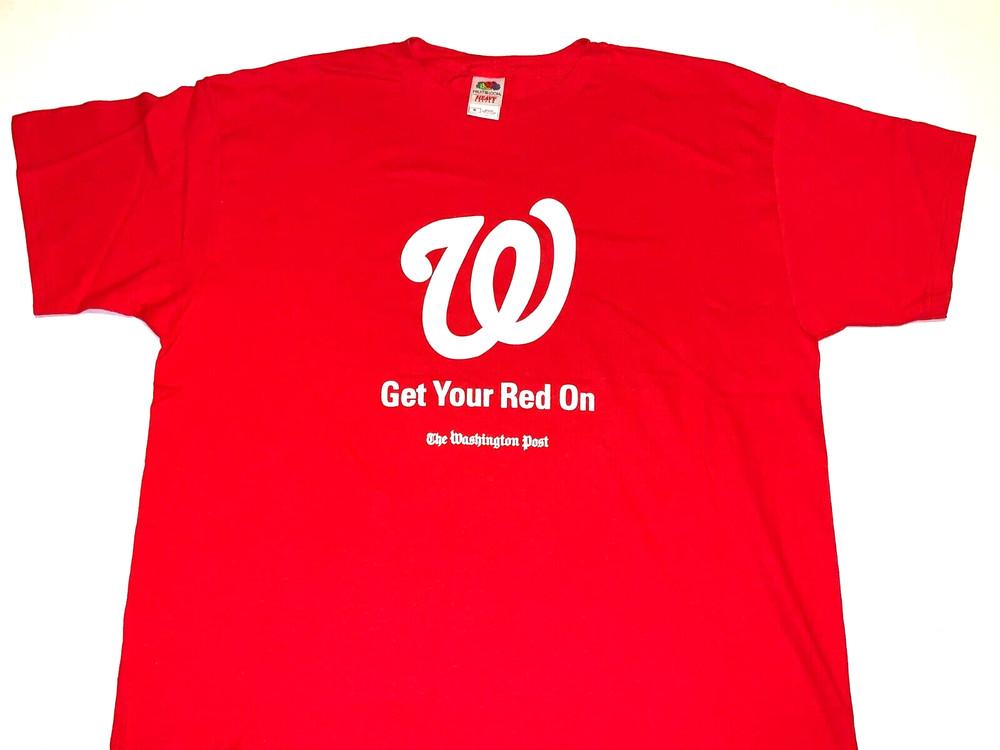Rare Vintage 2000s The Washington Post Newspaper Get Your Red On T-Shirt New! XL Unisex T-Shirt XXL