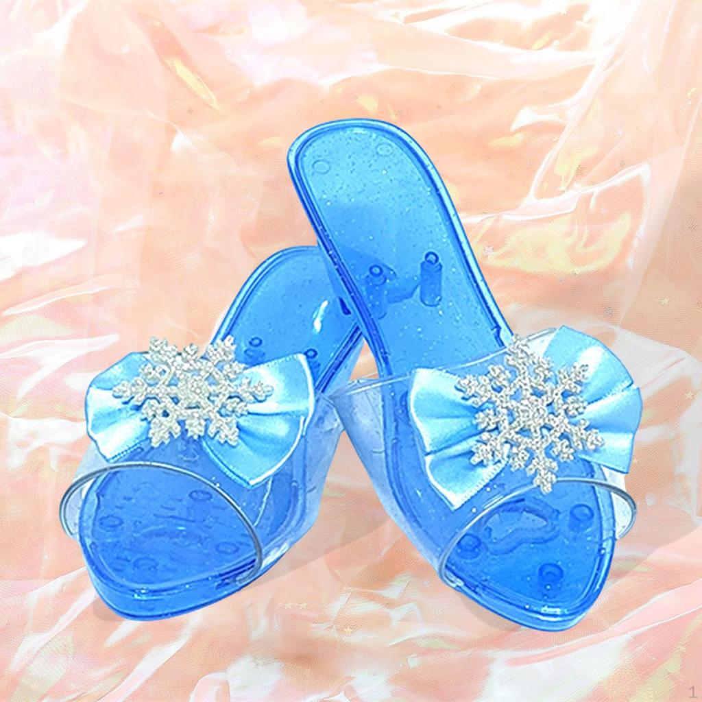 Princess Dress Up Shoes Jelly Sandals for Girls Beach Role Playing