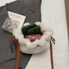 Winter New Fluffy Textured Casual Crossbody Bags Women Fashi Bucket Bag Korean Style Simple and Versatile Handle Shoulder Bag