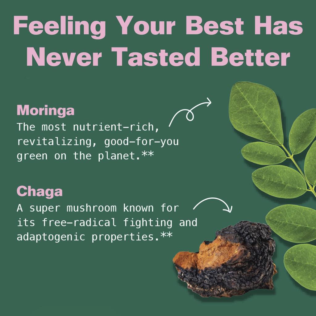 Kuli Kuli, Supergummies, Moringa & Adaptogen-Chaga-Pilz, gemischter Beerengeschmack, 60 Superfood-Gummies