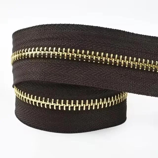 1-5 Yards 5# Meetee Metallreißverschlüsse zum Nähen Dekorativer Reißverschluss Meterware Kleidung Mantel Reißverschlussverschluss Reparatursets DIY Zubehör