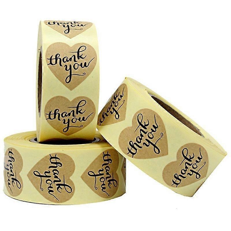 2PCS Thank You Stickers Roll 1.2 Inch Waterproof 1000 Labels for Small Business, Packaging, Mailer Seal Stickers