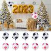5pcs Set 22 Inch Round 4D Ball Balloon Silver Color Football Themed Foil Balloon Big Size Rose Gold Helium Balloon