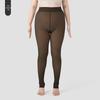Plus Size Grey Sheer Seamless Leggings: Nude-Look Flight Attendant Style Stockings for Women, Spring & Autumn.