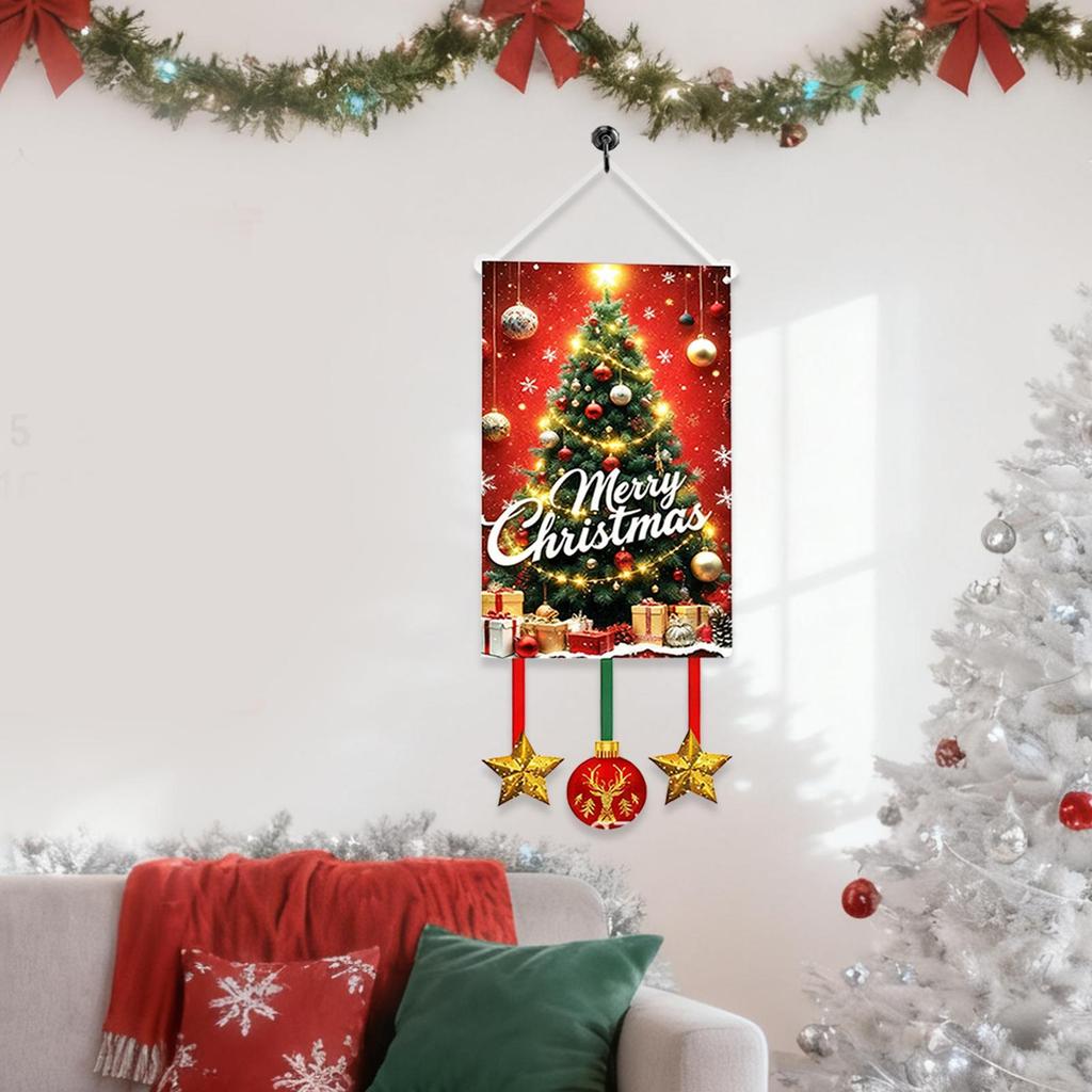 Christmas Flag Holiday Decor Waterproof Christmas Door Drape Holiday Decor For Indoor Outdoor Home Window Door Yard Patio Porch