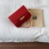 Simple Kelly Style Handbag for Women Faux Leather Crossbody Shoulder Square Bag
