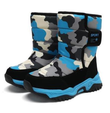 Children Snow Boots Winter Warm Lined Thickened Outdoor Footwear For Boys And Girls