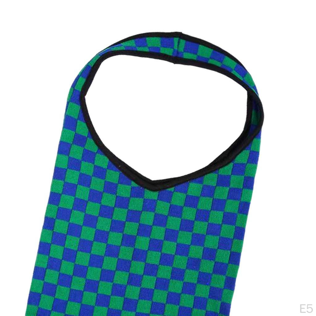 Casual Tote Shopping Bag Large Capacity Chic Checkerboard Pattern Women Knitted Shoulder Handbag