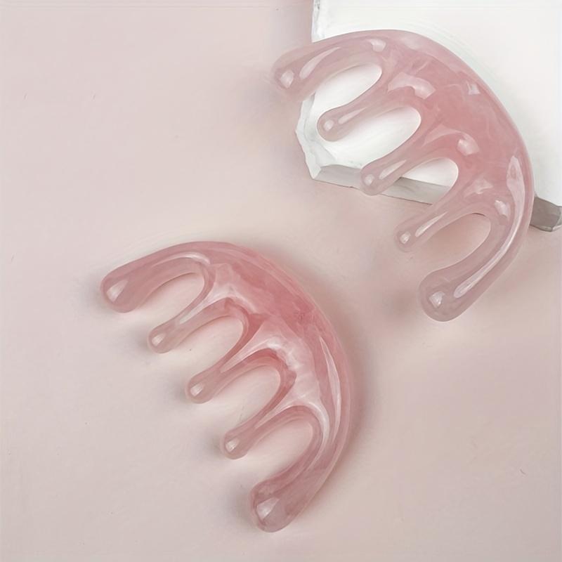 1pc Ergonomic Scalp Massage Comb - Wide Tooth, Resin Handle with Textured Bristles for All Hair Types, Portable Meridian Comb for Men & Women