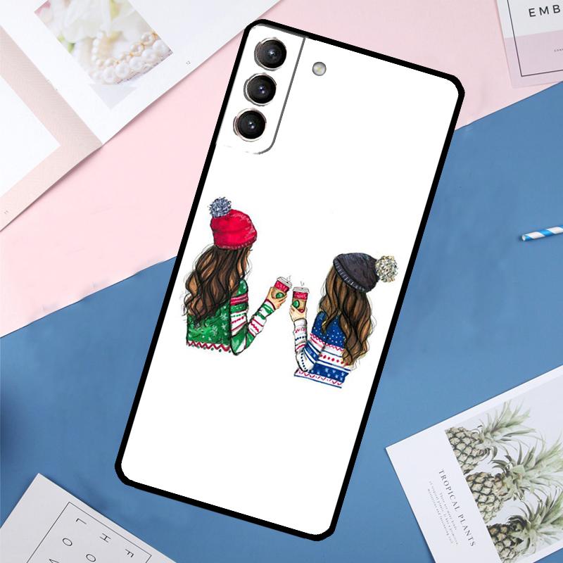 Best Friends BFF Matching Case For Samsung Galaxy S24 Ultra S20 S21 S22 S23 S25 Ultra S9 S10 Plus S25 FE Back Cover