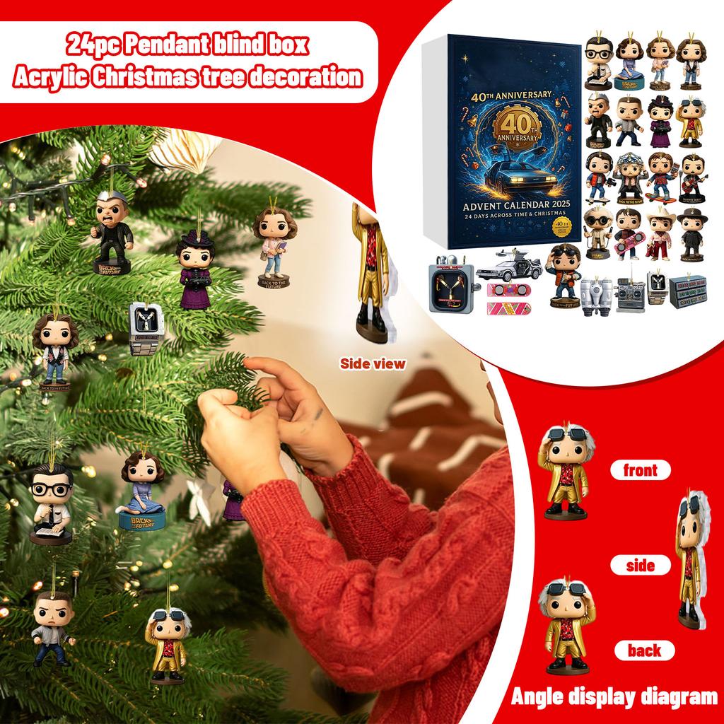 2D Flat Acrylic Ornaments, Christmas Tree Ornaments, Suitable For Christmas Decoration