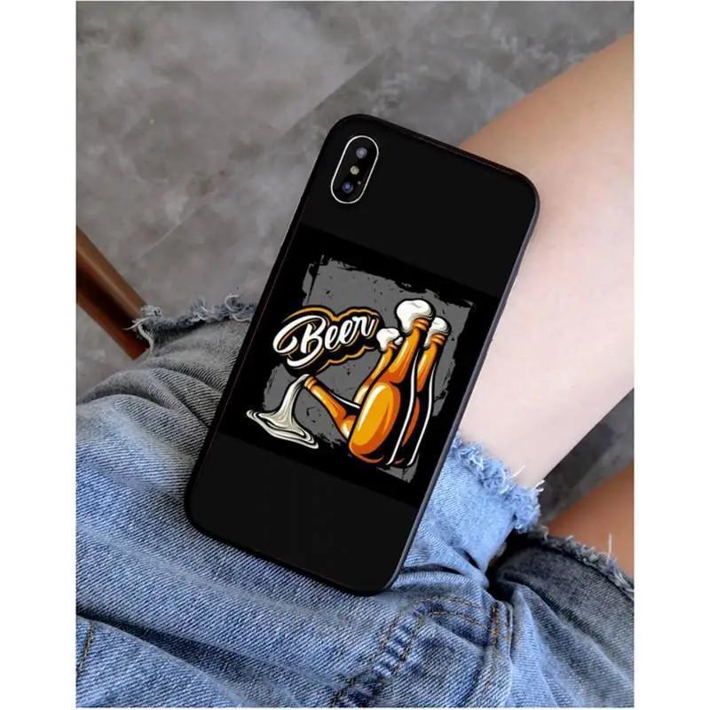 iPhone15 Pro mobile phone case Men's beer cup with foam mobile phone case is sent on behalf of others, painted and anti-drop.
