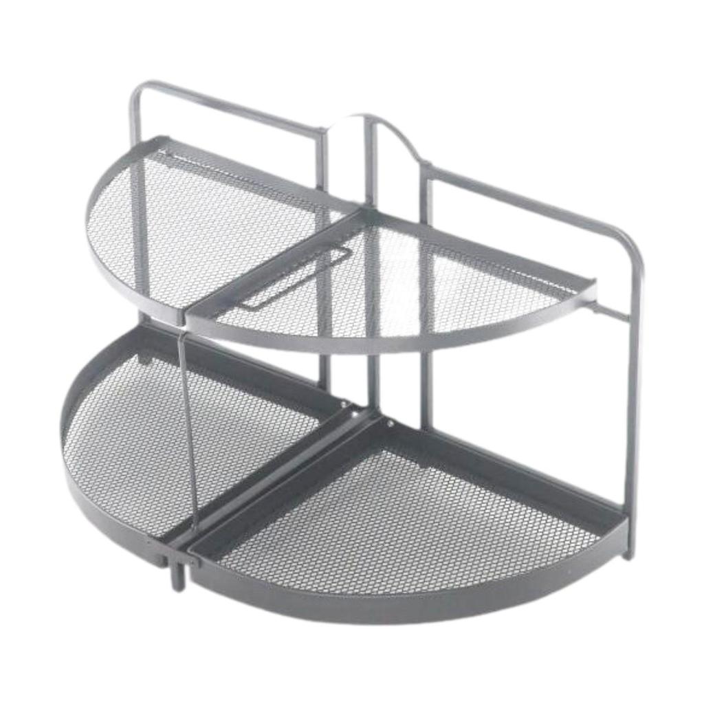2 Layer Desktop Organizer Multifunction Folding Stable Makeup Storage Rack Spice for Home