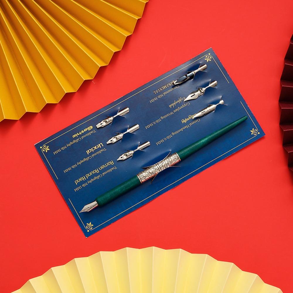 Stainless Steel Tip Dip Pen Kit With Holder Comic Dip Pen Portable Signature Pen  Students