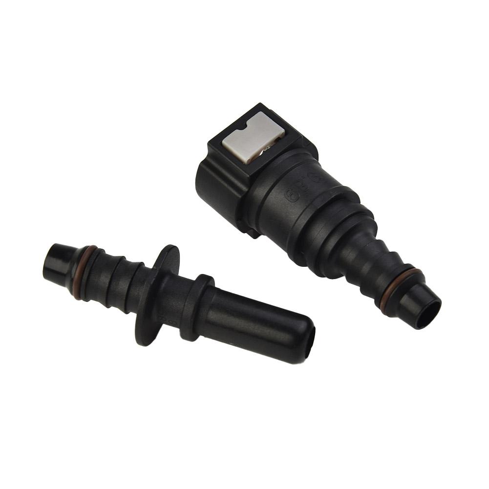 Fuel Line Hose Connector Pipe Connector 9.89-ID8 Straight Pipe Connector Set Parts Quick Release 9.89mm ID8 Quick Connect