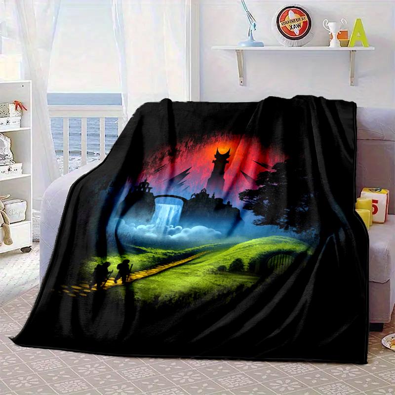 Middle-earth Map Adventure The Lord Blanket Flannel Blanket for Bed, Sofa, Camping, Hiking, Picnic Essentials, Gift for Family Fan Gifts