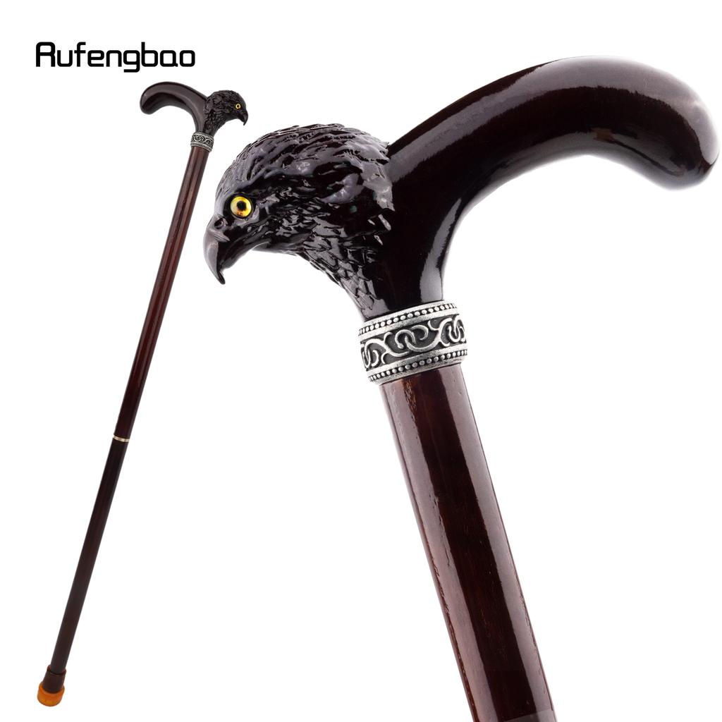 Brown Wood Eagle Wooden Fashion Stick Decorative Vampire Cospaly Party Wood Walking Cane Halloween Mace Wand Crosier 91cm