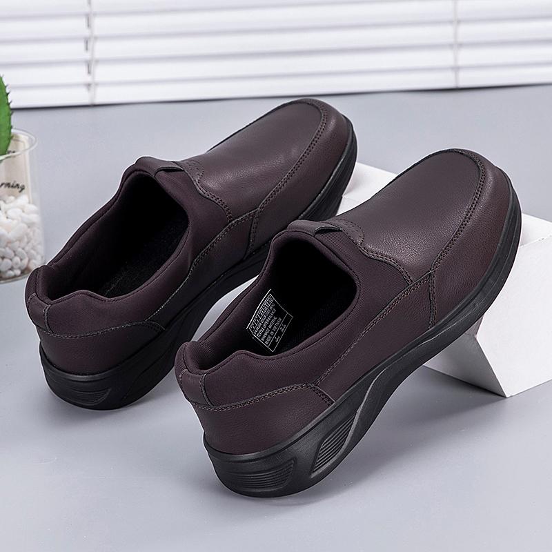 Fashion Spring Autumn Women's Fashion Pumps Shoes Male And Female Couples Genuine Leather Wedge Single Casual Shoes Mother Flat Shoes