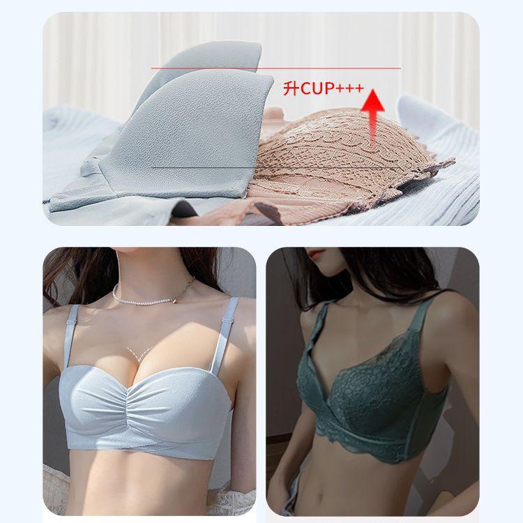 Half a cup of underwear, women's small breasts gather and show a large flat chest, no steel ring, no traces, no shoulder straps, bra cover