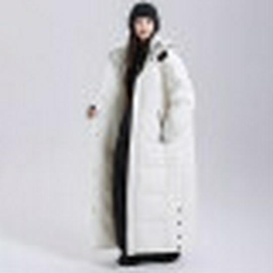Unisex Long Goose Down Jacket Floor-Length Ultra-Warm Coat