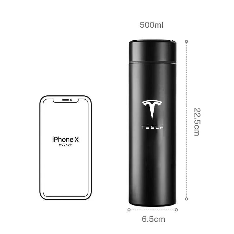 500ML Tragbare Edelstahl-Wasserflasche für Tesla Model 3 Model S Model X Model Y Roadster SpaceX Logo Wasserbecher Reisebecher